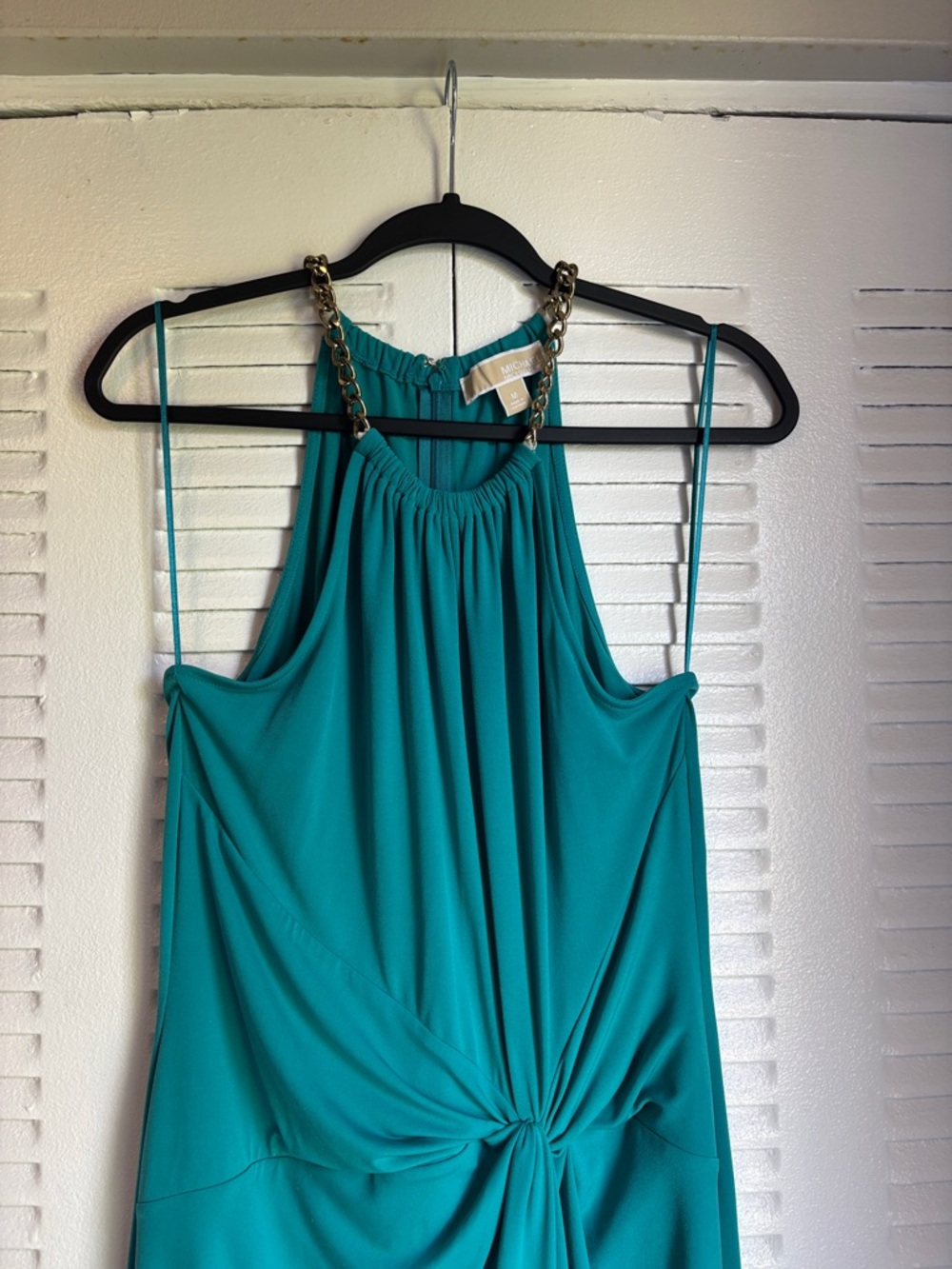 Elegant Emerald Drape Dress by Michael Kors – Size M ✨💚 - Picture 4 of 11